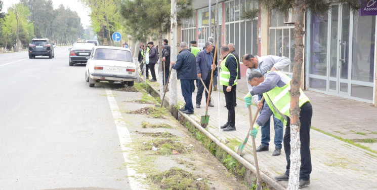 Saatlı rayonunda “Şəhərsalma və Memarlıq İli” çərçivəsində təmizlik aksiyası keçirilmişdir